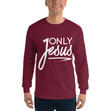Load image into Gallery viewer, Only Jesus Maroon Long-Sleeved Shirt